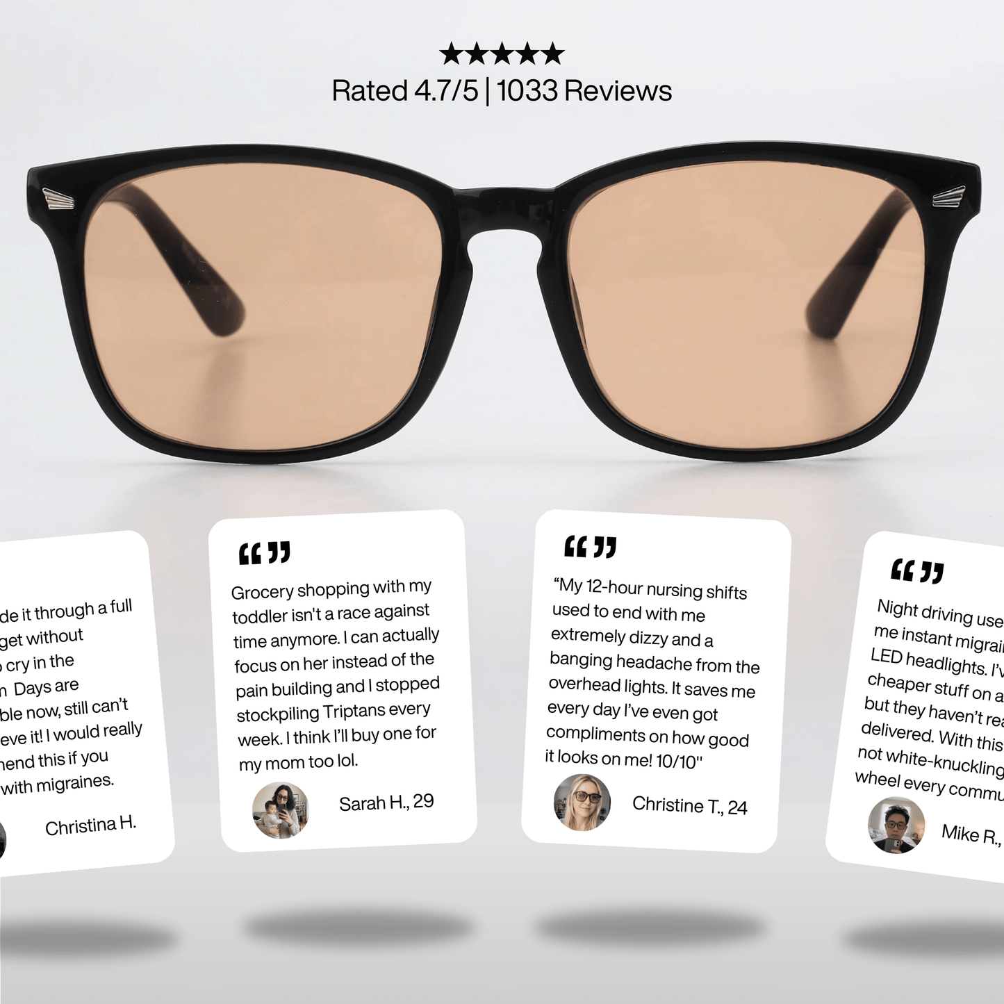 FL-41 Amber Tint Migraine Glasses